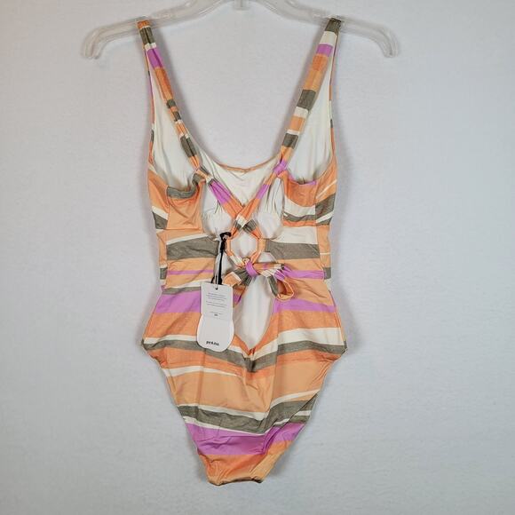 pRana Womens Mallorca One Piece Bathing Suit Swim Size XS Orange Adjustable - Picture 7 of 7